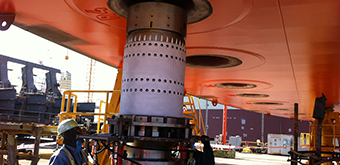 BSC fit up test into bottom of FPSO